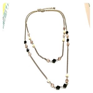 Two tier beaded necklace